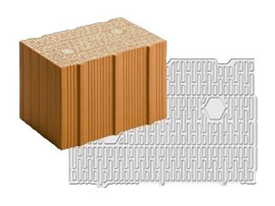 Керамический поризованный блок Coriso 10 DF